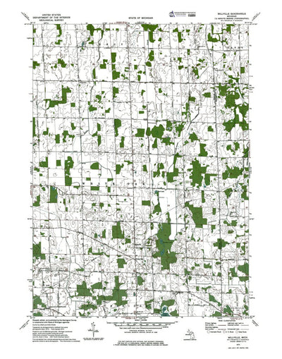 Western Michigan University MI-Millville: Authoritative US Topos 1973 digital map