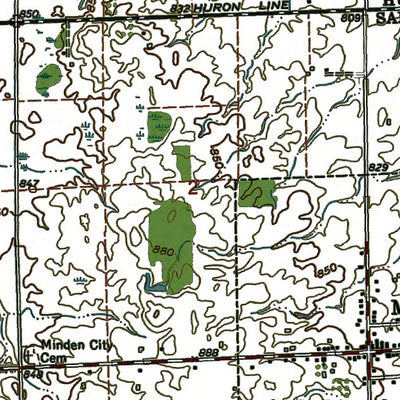 Western Michigan University MI-Minden City: Authoritative US Topos 1963 digital map