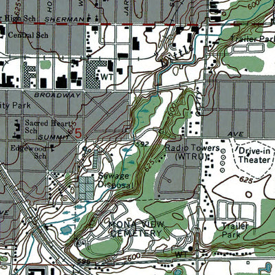Western Michigan University MI-Muskegon East: Authoritative US Topos 1972 digital map