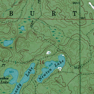 Western Michigan University MI-Nawakwa Lake: Authoritative US Topos 1968 digital map