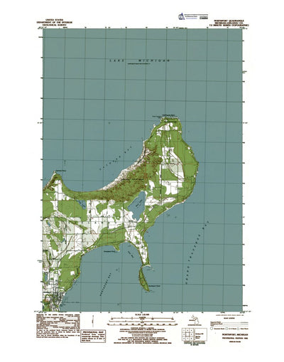 Western Michigan University MI-Northport: Authoritative US Topos 1983 digital map