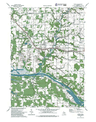 Western Michigan University MI-Nunica: Authoritative US Topos 1972 digital map