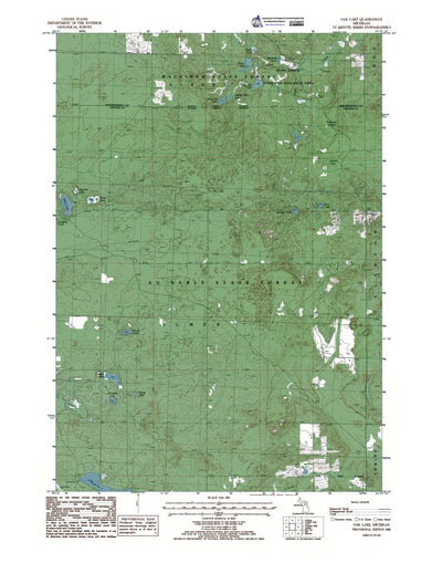 Western Michigan University MI-Oak Lake: Authoritative US Topos 1986 digital map