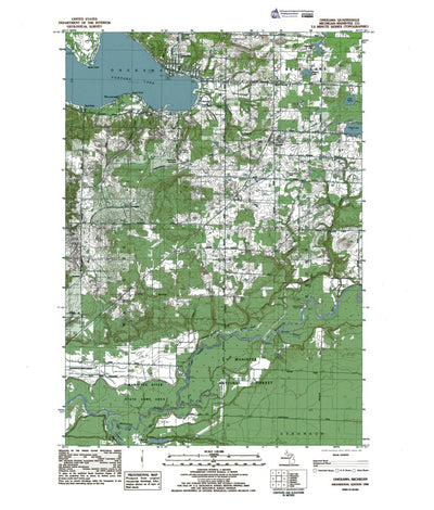 Western Michigan University MI-Onekama: Authoritative US Topos 1982 digital map