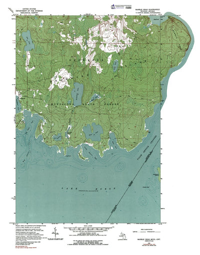 Western Michigan University MI-ONT Marble Head: Authoritative US Topos 1964 digital map