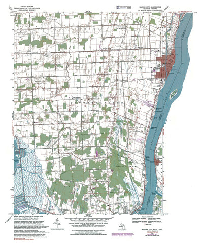 Western Michigan University MI-ONT Marine City: Authoritative US Topos 1968 digital map