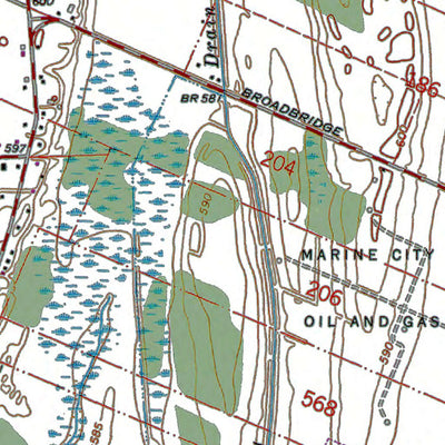 Western Michigan University MI-ONT Marine City: Authoritative US Topos 1968 digital map