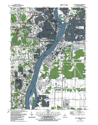 Western Michigan University MI-ONT Port Huron: Authoritative US Topos 1991 digital map