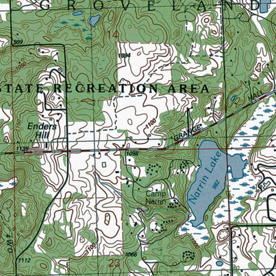 Western Michigan University MI-Ortonville: Authoritative US Topos 1991 digital map