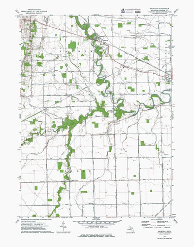 Western Michigan University MI-Palmyra: Authoritative US Topos 1972 digital map