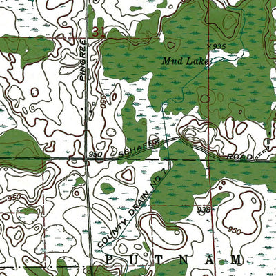 Western Michigan University MI-Parkers Corners: Authoritative US Topos 1973 digital map
