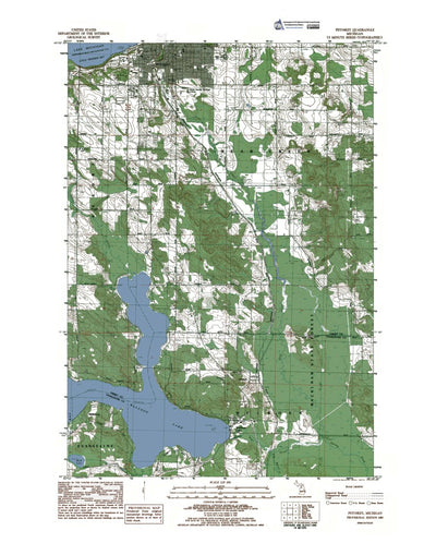 Western Michigan University MI-Petoskey: Authoritative US Topos 1983 digital map