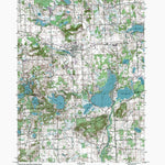 Western Michigan University MI-Pinckney: Authoritative US Topos 1996 digital map