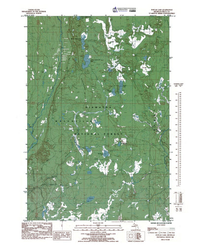 Western Michigan University MI-Poplar Lake: Authoritative US Topos 1985 digital map