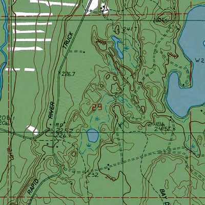 Western Michigan University MI-Poplar Lake: Authoritative US Topos 1985 digital map
