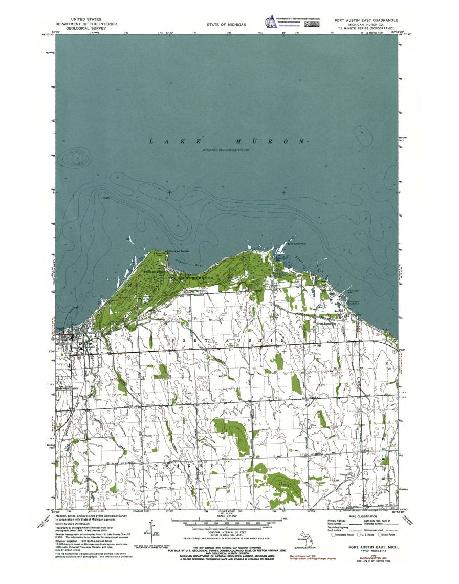MI-Port Austin East: Authoritative US Topos 1970 Map by Western ...