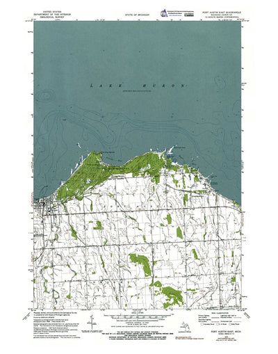 Western Michigan University MI-Port Austin East: Authoritative US Topos 1970 digital map