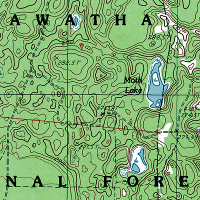 Western Michigan University MI-Powell Lake: Authoritative US Topos 1985 digital map