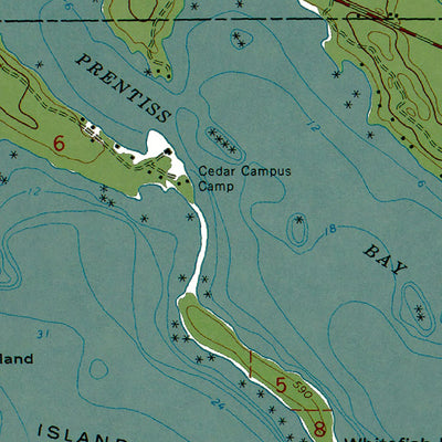 Western Michigan University MI-Prentiss Bay: Authoritative US Topos 1964 digital map