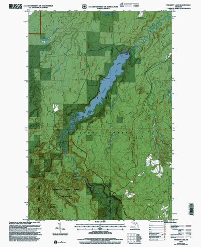 Western Michigan University MI-Prickett Lake: Authoritative US Topos 1999 digital map