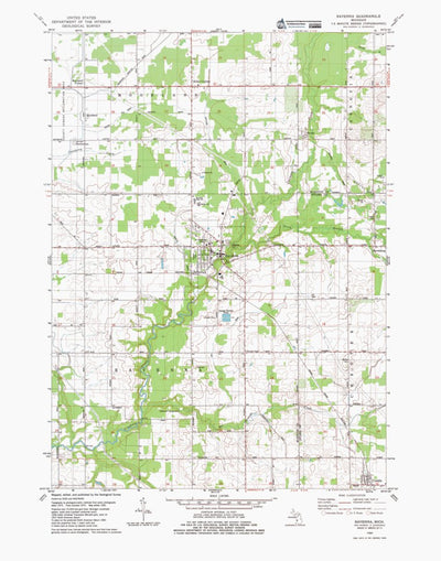 Western Michigan University MI-Ravenna: Authoritative US Topos 1980 digital map