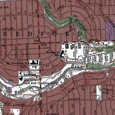 Western Michigan University MI-Redford: Authoritative US Topos 1968 digital map