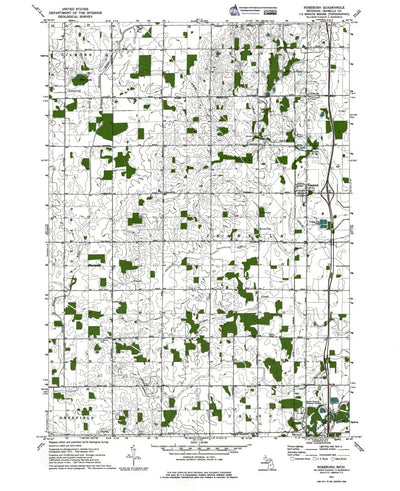 Western Michigan University MI-Rosebush: Authoritative US Topos 1973 digital map