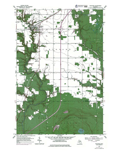 Western Michigan University MI-Rudyard: Authoritative US Topos 1953 digital map