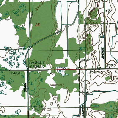 Western Michigan University MI-Sand Lake SW: Authoritative US Topos 1985 digital map