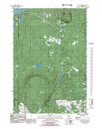 Western Michigan University MI-Sand River: Authoritative US Topos 1985 digital map