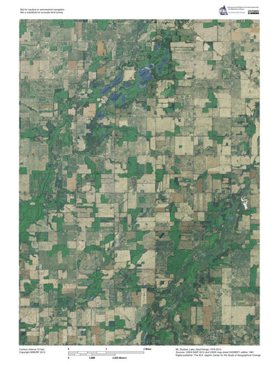 Western Michigan University MI-Saubee Lake: GeoChange 1976-2012 digital map