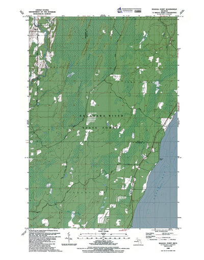 Western Michigan University MI-Seagull Point: Authoritative US Topos 1989 digital map