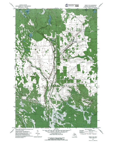 Western Michigan University MI-Seney NW: Authoritative US Topos 1972 digital map