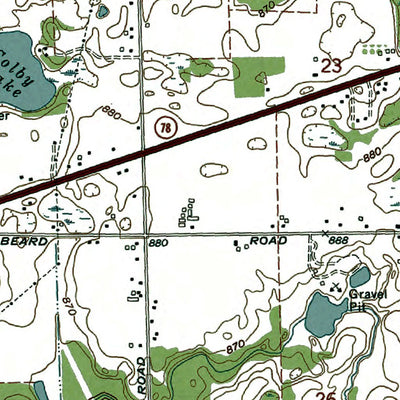 Western Michigan University MI-Shaftsburg: Authoritative US Topos 1972 digital map