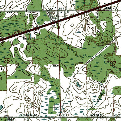 Western Michigan University MI-Shaftsburg: Authoritative US Topos 1972 digital map
