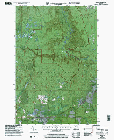 Western Michigan University MI-Sidnaw: Authoritative US Topos 1999 digital map