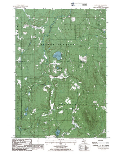Western Michigan University MI-Silver Lake: Authoritative US Topos 1986 digital map