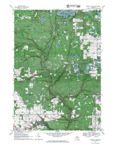Western Michigan University MI-Skidway Lake: Authoritative US Topos 1968 digital map