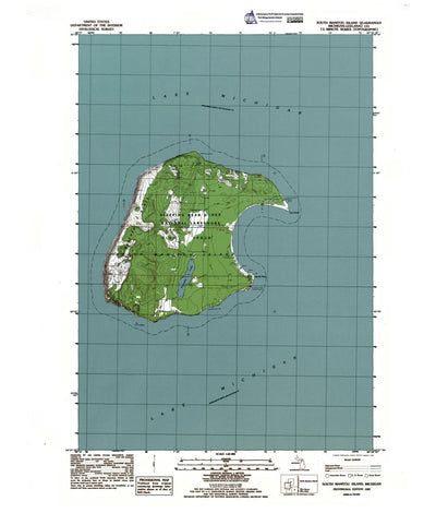 Western Michigan University MI-South Manitou Island: Authoritative US Topos 1983 digital map