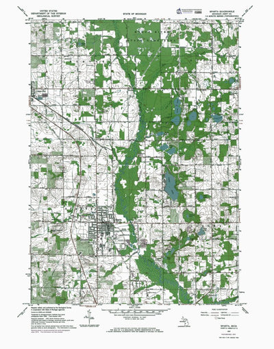 Western Michigan University MI-Sparta: Authoritative US Topos 1967 digital map