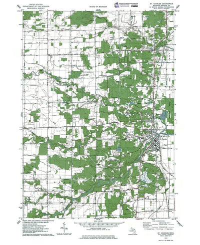 Western Michigan University MI-St Charles: Authoritative US Topos 1975 digital map
