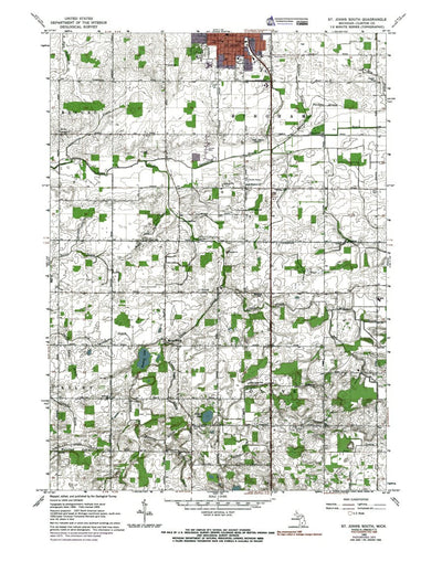 Western Michigan University MI-St Johns South: Authoritative US Topos 1965 digital map