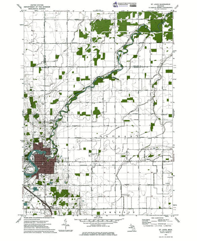 Western Michigan University MI-St Louis: Authoritative US Topos 1973 digital map