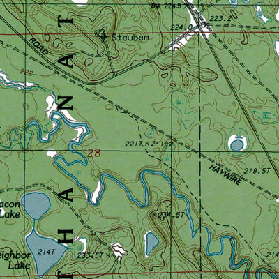 Western Michigan University MI-Steuben: Authoritative US Topos 1983 digital map