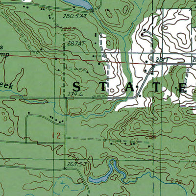 Western Michigan University MI-Stewart Lake: Authoritative US Topos 1987 digital map