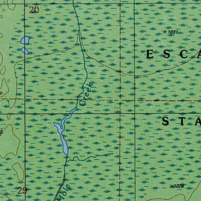Western Michigan University MI-Swimming Hole Creek: Authoritative US Topos 1989 digital map