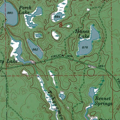 Western Michigan University MI-Tahquamenon Lakes: Authoritative US Topos 1972 digital map