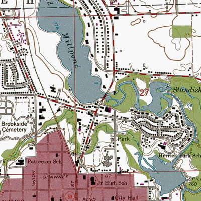 Western Michigan University MI-Tecumseh North: Authoritative US Topos 1967 digital map