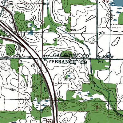 Western Michigan University MI-Tekonsha: Authoritative US Topos 1980 digital map