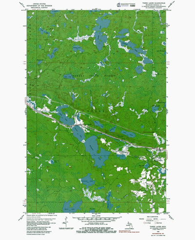 Western Michigan University MI-Three Lakes: Authoritative US Topos 1956 digital map